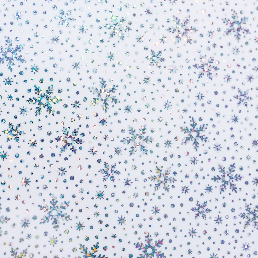 1/8" Iridescent Snowflake on White Acrylic Sheets - Acrylic Sheets