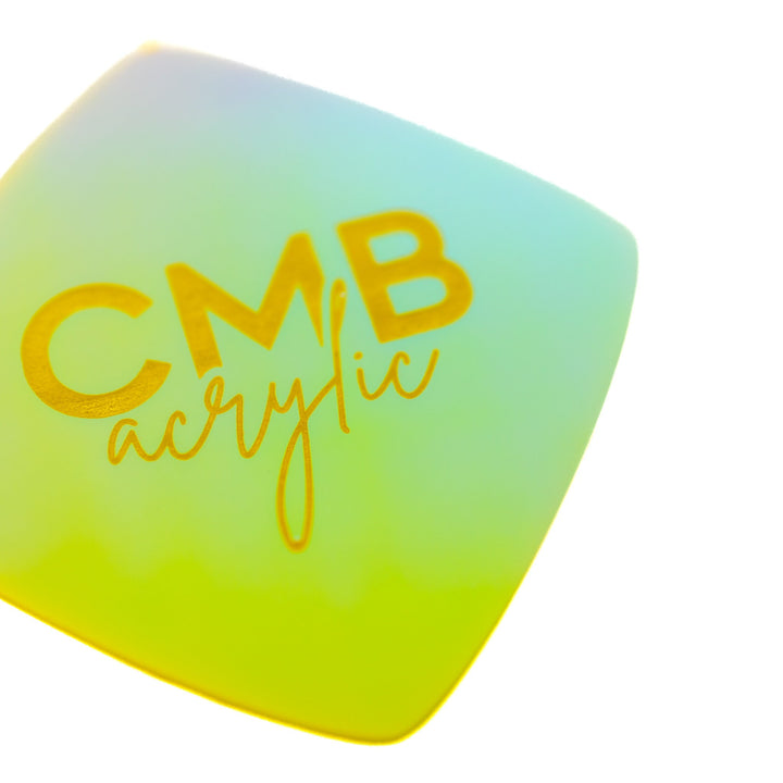 1/8" Iridescent Yellow Sunset Series Engraveable Acrylic Sheets (Double Sided Film) - Acrylic Sheets