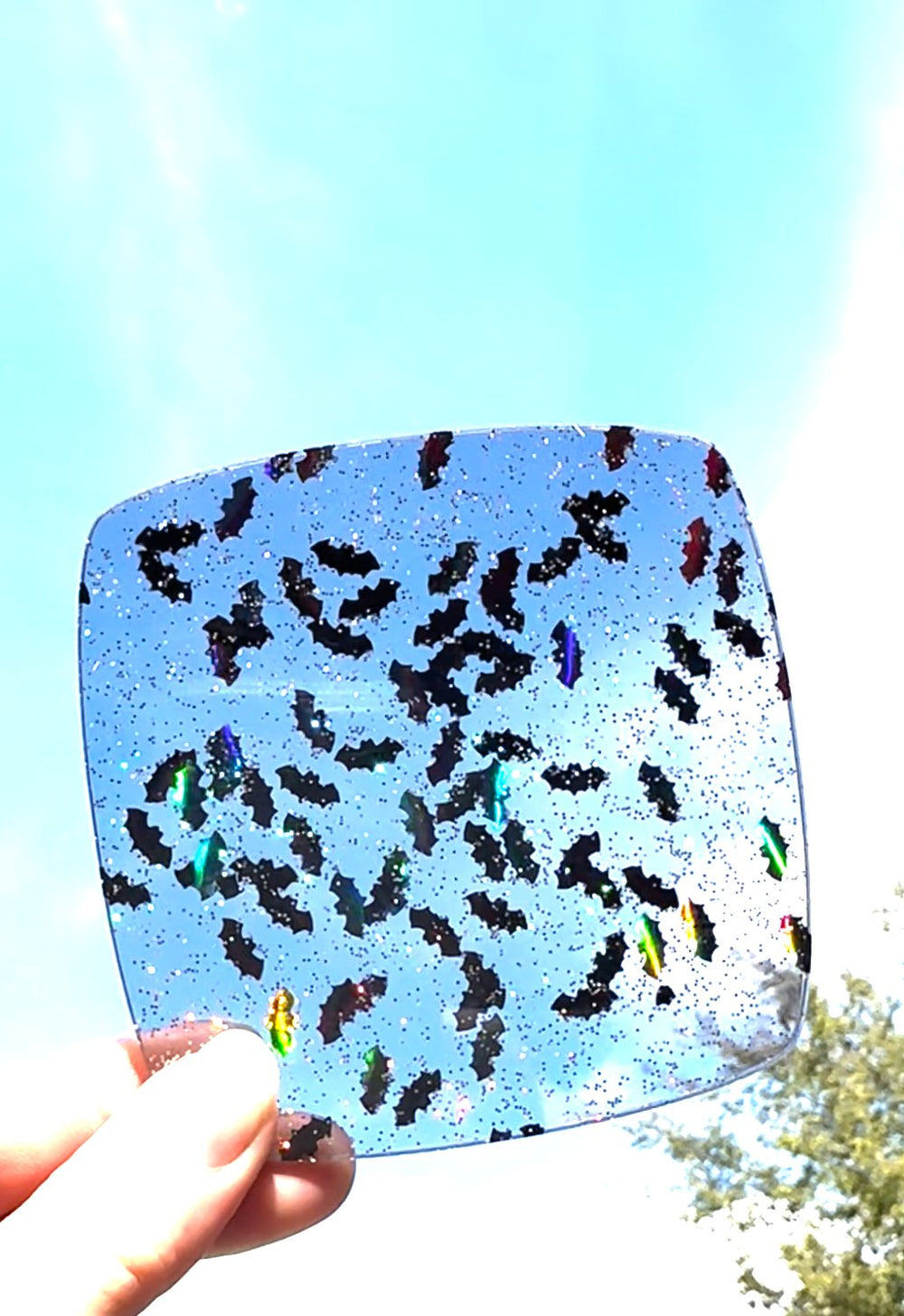 1/8" IT'S FREAKING BATS Shaped Glitter Cast Acrylic Sheets - Acrylic Sheets