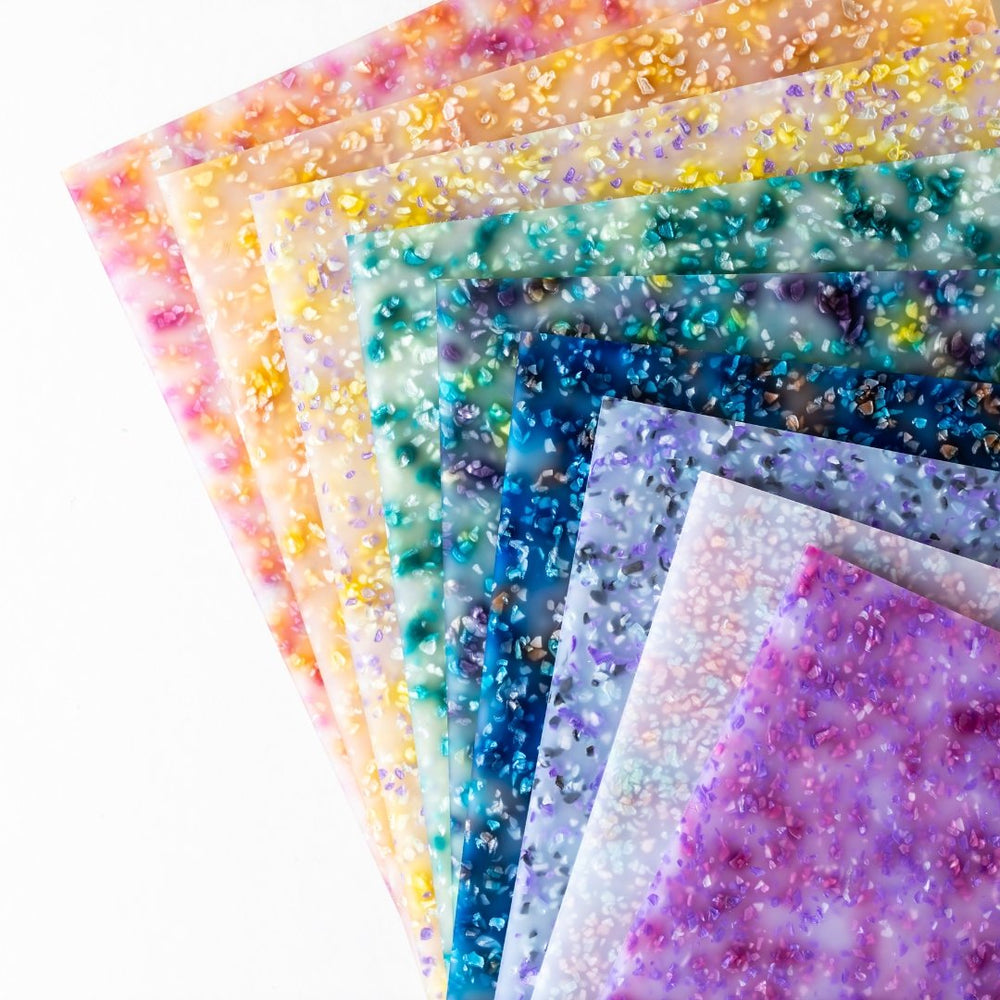 1/8" Lavender Tie Dye Terrazzo Cast Acrylic Sheets - Acrylic Sheets