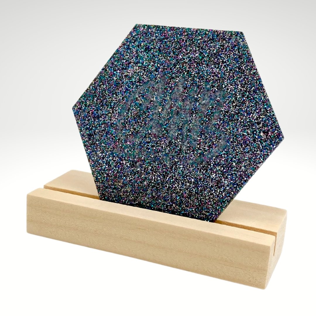 1/8" Lead Gray Holographic Glitter Acrylic Sheet - Acrylic Sheets
