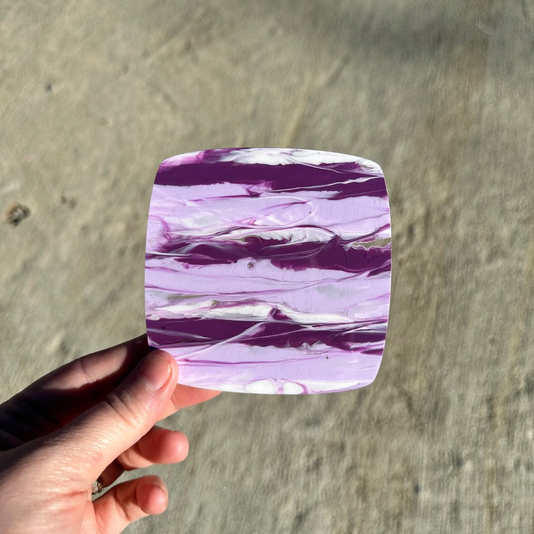 1/8" Lilac Drift Paint Pour Cast Acrylic Sheets - Acrylic Sheets