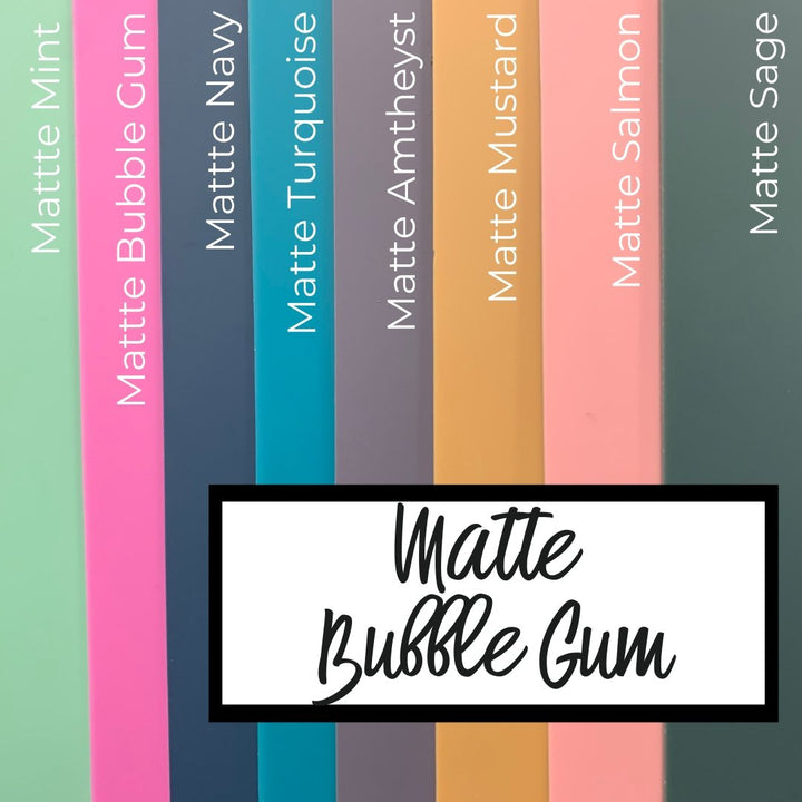 1/8" Matte Bubblegum Acrylic Sheet (Double Sided Matte) - Acrylic Sheets