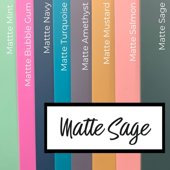1/8" Matte Sage Acrylic Sheet (Double Sided Matte) - Acrylic Sheets