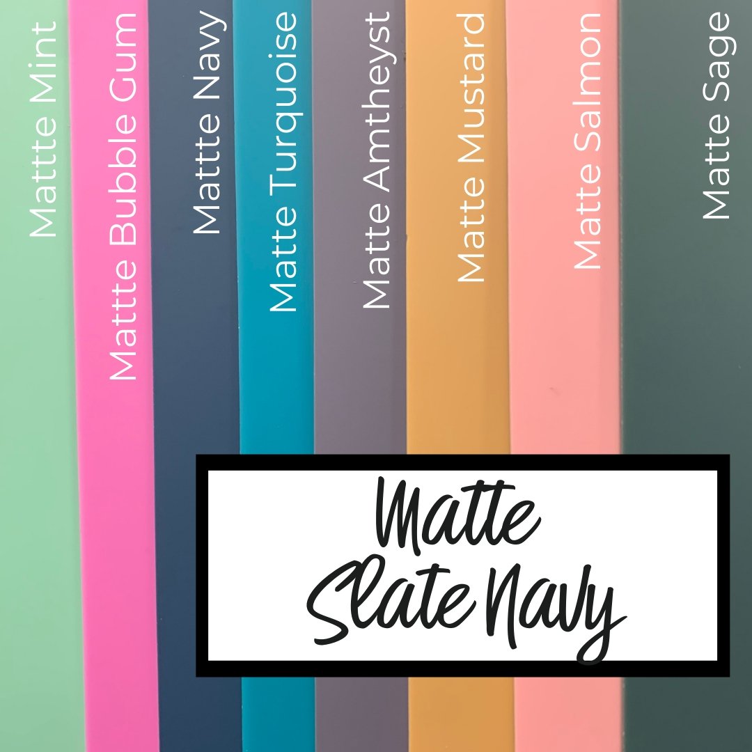 1/8" Matte Slate Navy Acrylic Sheet (Double Sided Matte) - Acrylic Sheets
