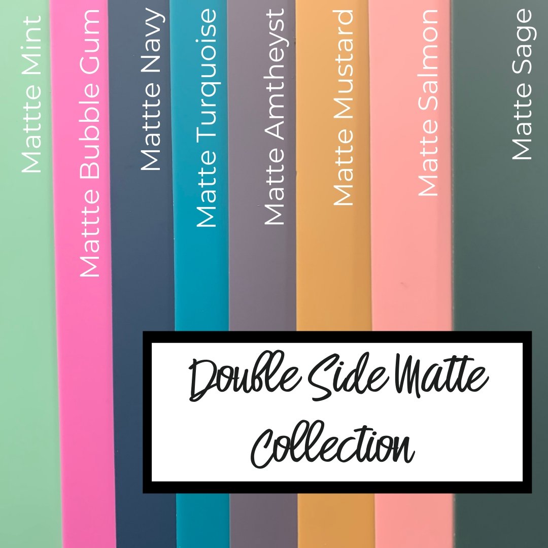 1/8" Matte Turquoise Acrylic Sheet (Double Sided Matte) - Acrylic Sheets