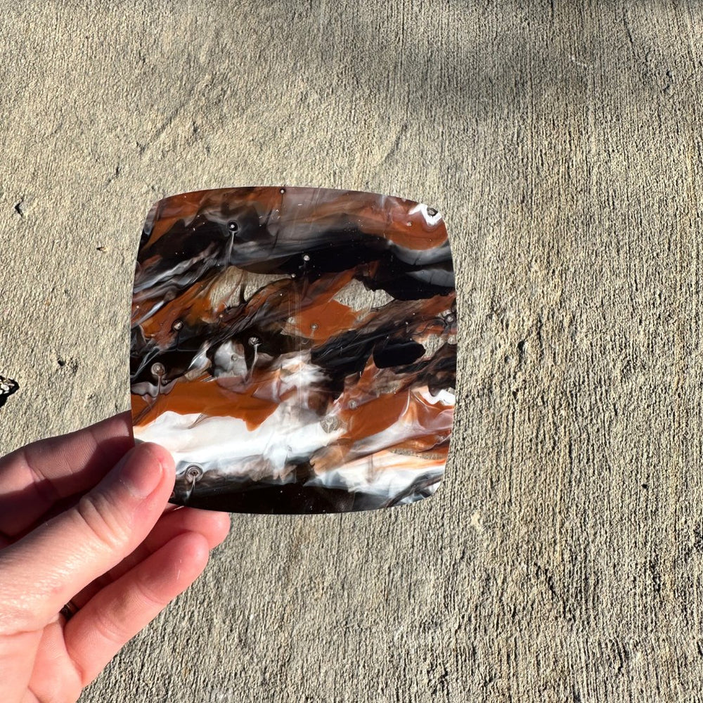 1/8" Mocha Mirage Paint Pour Cast Acrylic Sheets - Acrylic Sheets