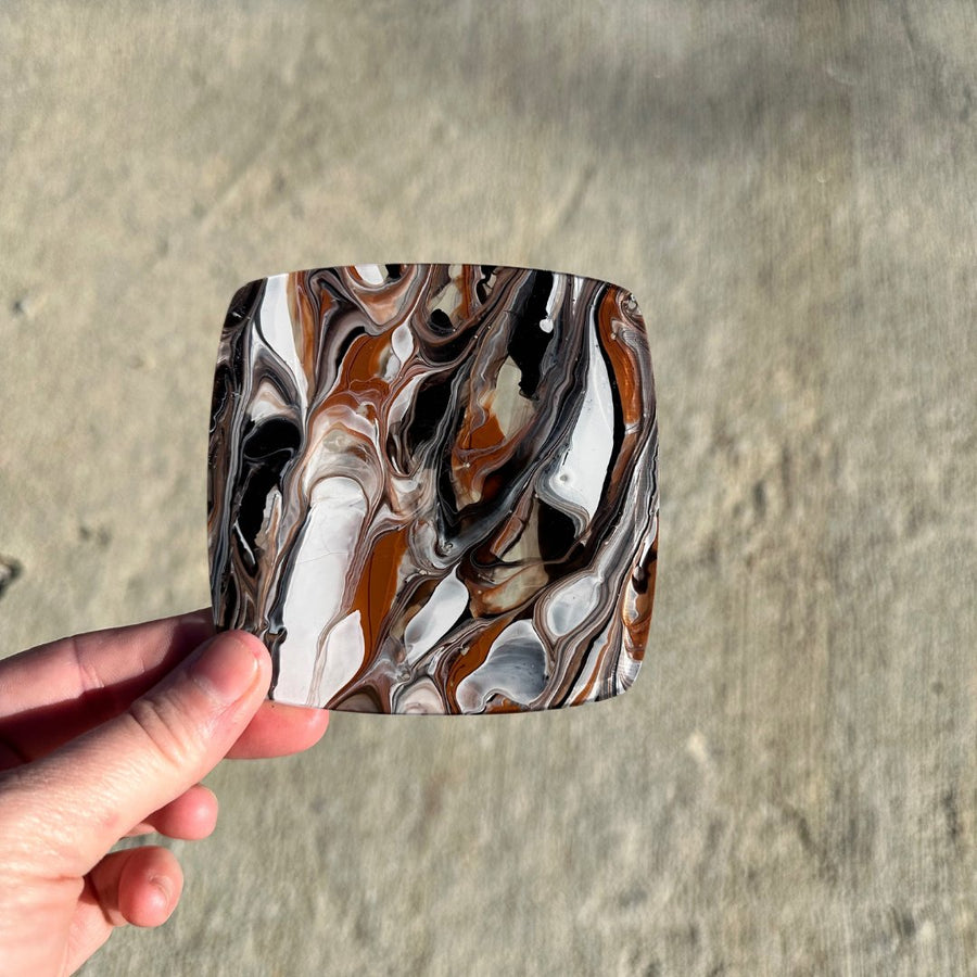 1/8" Mocha Mirage Paint Pour Cast Acrylic Sheets - Acrylic Sheets