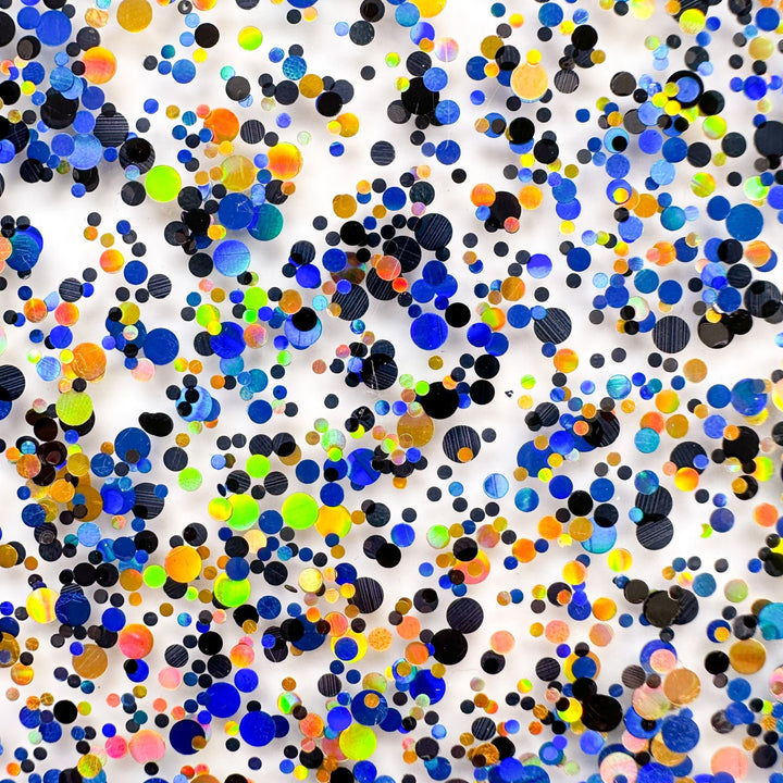 1/8" Mystic Midnight Dots Confetti Cast Acrylic Sheets - Acrylic Sheets