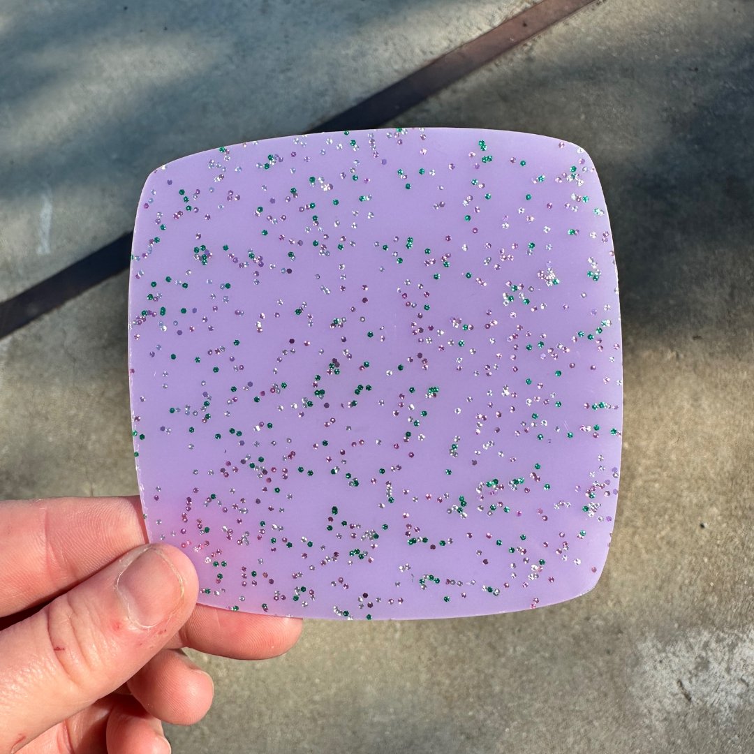 1/8" Mystic Orchid Glitz Glitter Cast Acrylic Sheets Custom Made Better