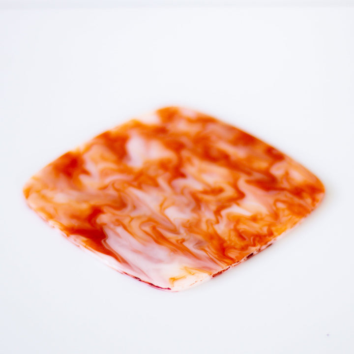 1/8" Orange Creme Swirl Acrylic Sheet - Acrylic Sheets