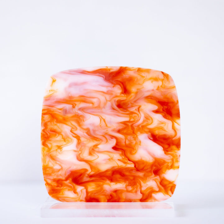 1/8" Orange Creme Swirl Acrylic Sheet - Acrylic Sheets