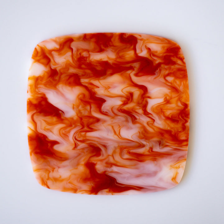 1/8" Orange Creme Swirl Acrylic Sheet - Acrylic Sheets