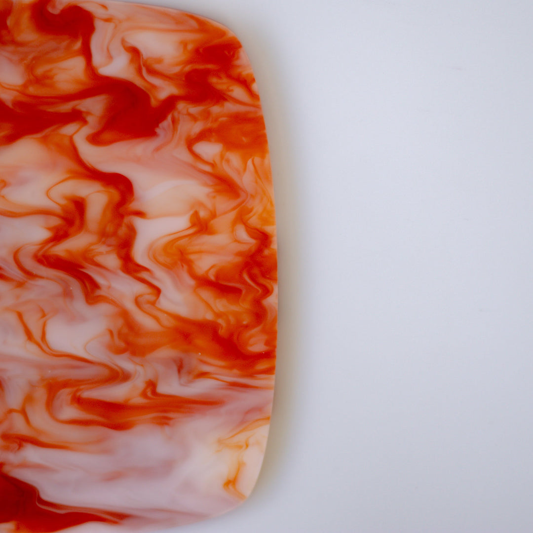 1/8" Orange Creme Swirl Acrylic Sheet - Acrylic Sheets