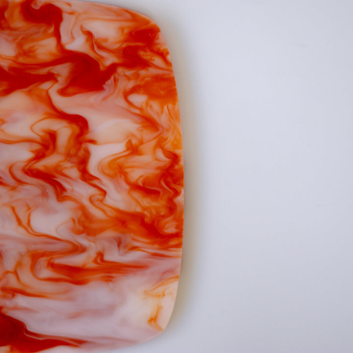 1/8" Orange Creme Swirl Acrylic Sheet - Acrylic Sheets