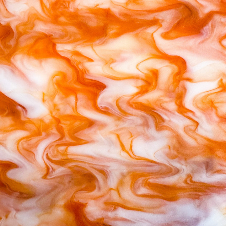 Orange Creme Swirl Cast Acrylic Sheets - CMB Acrylic Sheets - Local Plastics Distributor