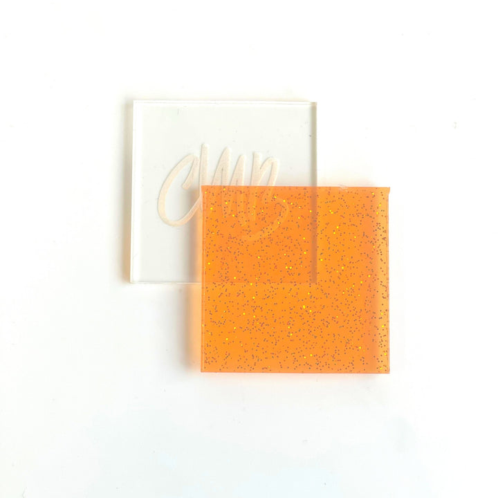 1/8" Orange Glitter Jellies Acrylic Sheet - Acrylic Sheets