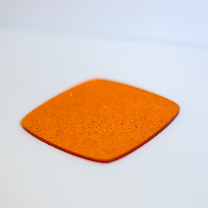 1/8" Orange Glitter Jellies Acrylic Sheet - Acrylic Sheets
