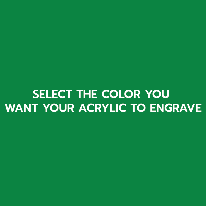 1/8" Pantone 348 Two Tone Acrylic SELECT YOUR ENGRAVE COLOR - CMB Two Tone