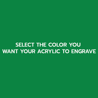 1/8" Pantone 348 Two Tone Acrylic SELECT YOUR ENGRAVE COLOR - CMB Two Tone