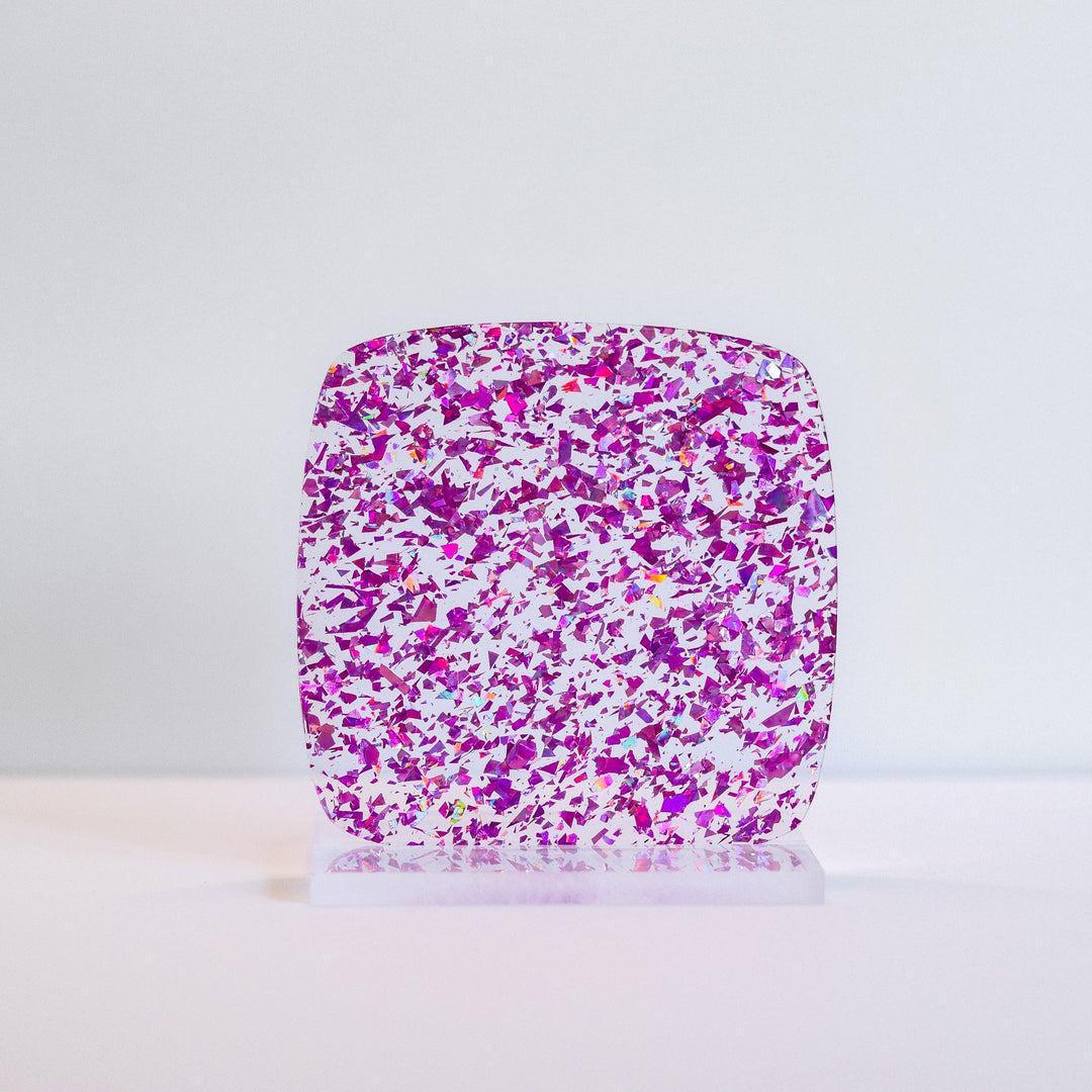 Pink Flake Acrylic Sheet - Multiple Sizes Available