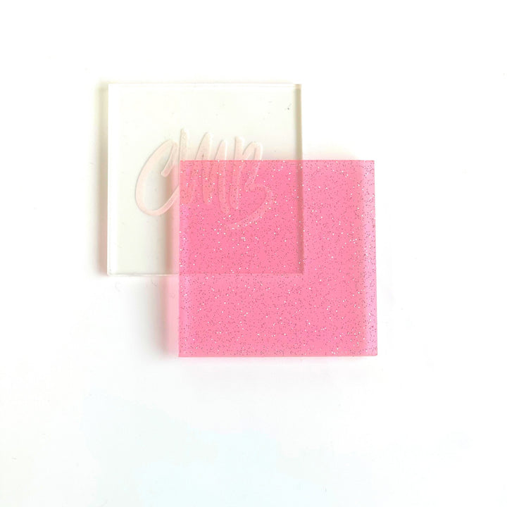 1/8" Pink Glitter Jellies Acrylic Sheet - Acrylic Sheets