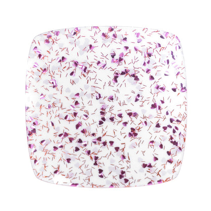 1/8" Pink Heart Shaped Glitter Cast Acrylic Sheets - Acrylic Sheets