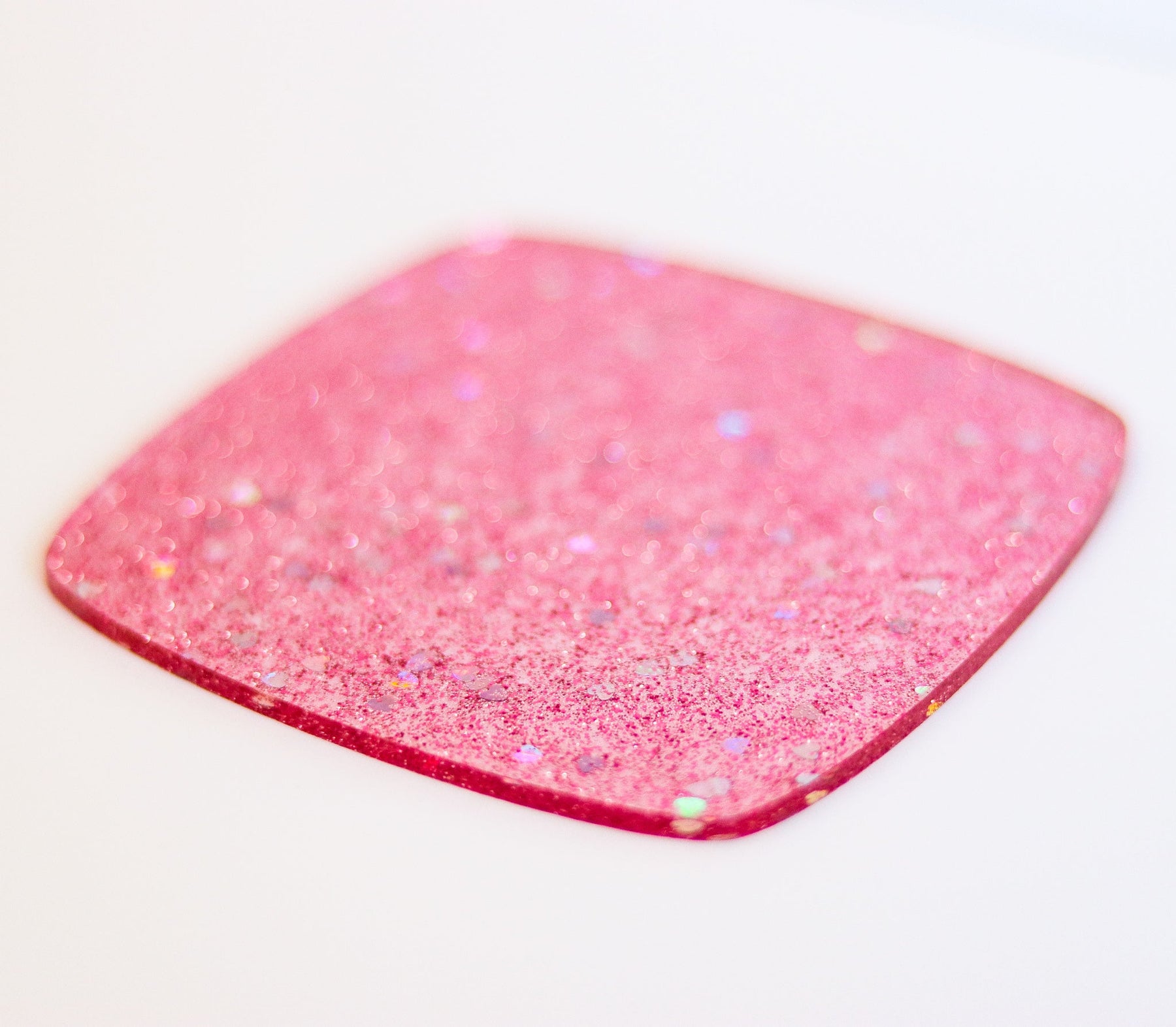 1/8" Pink Hearts Sparkling Glitter Cast Acrylic Sheets Custom Made Better