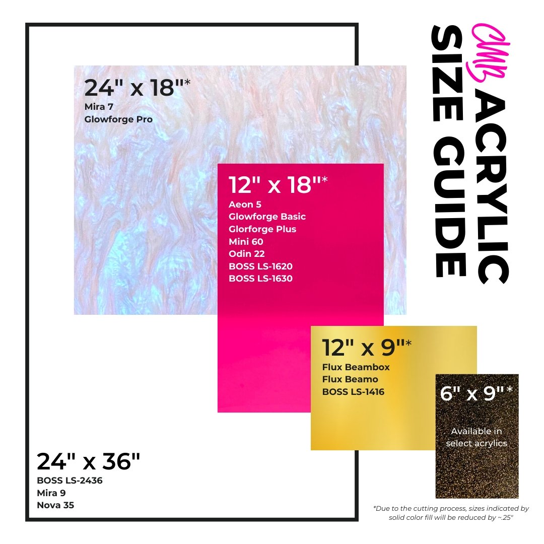 1/8" Pink Metallic Shimmer Acrylic Sheet - Acrylic Sheets