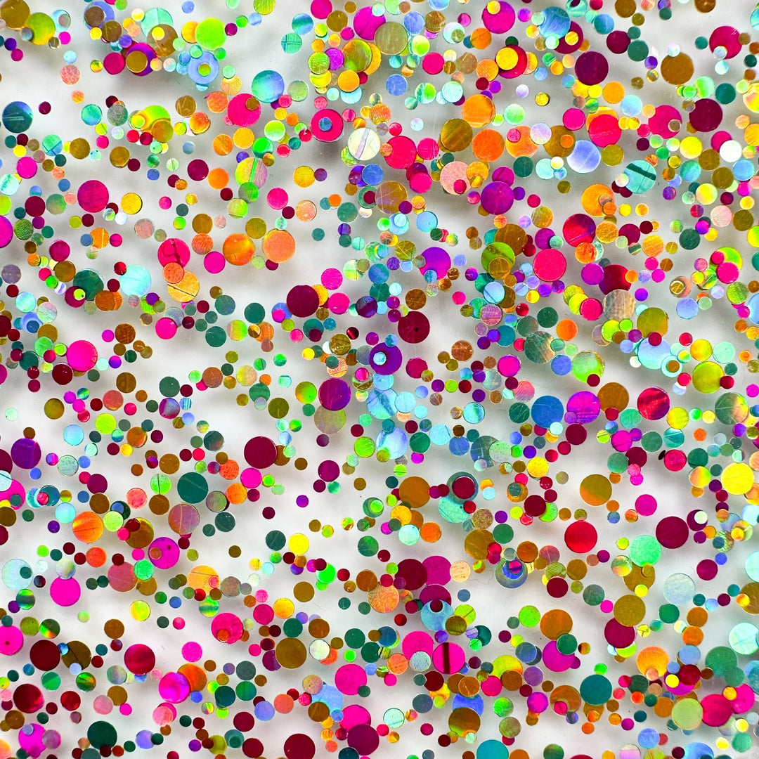 1/8" Playful Multi Dots Confetti Cast Acrylic Sheets - Acrylic Sheets