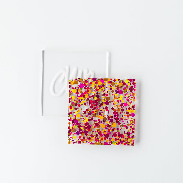 1/8" Pretty Pink Dots Confetti Acrylic Sheet - Acrylic Sheets