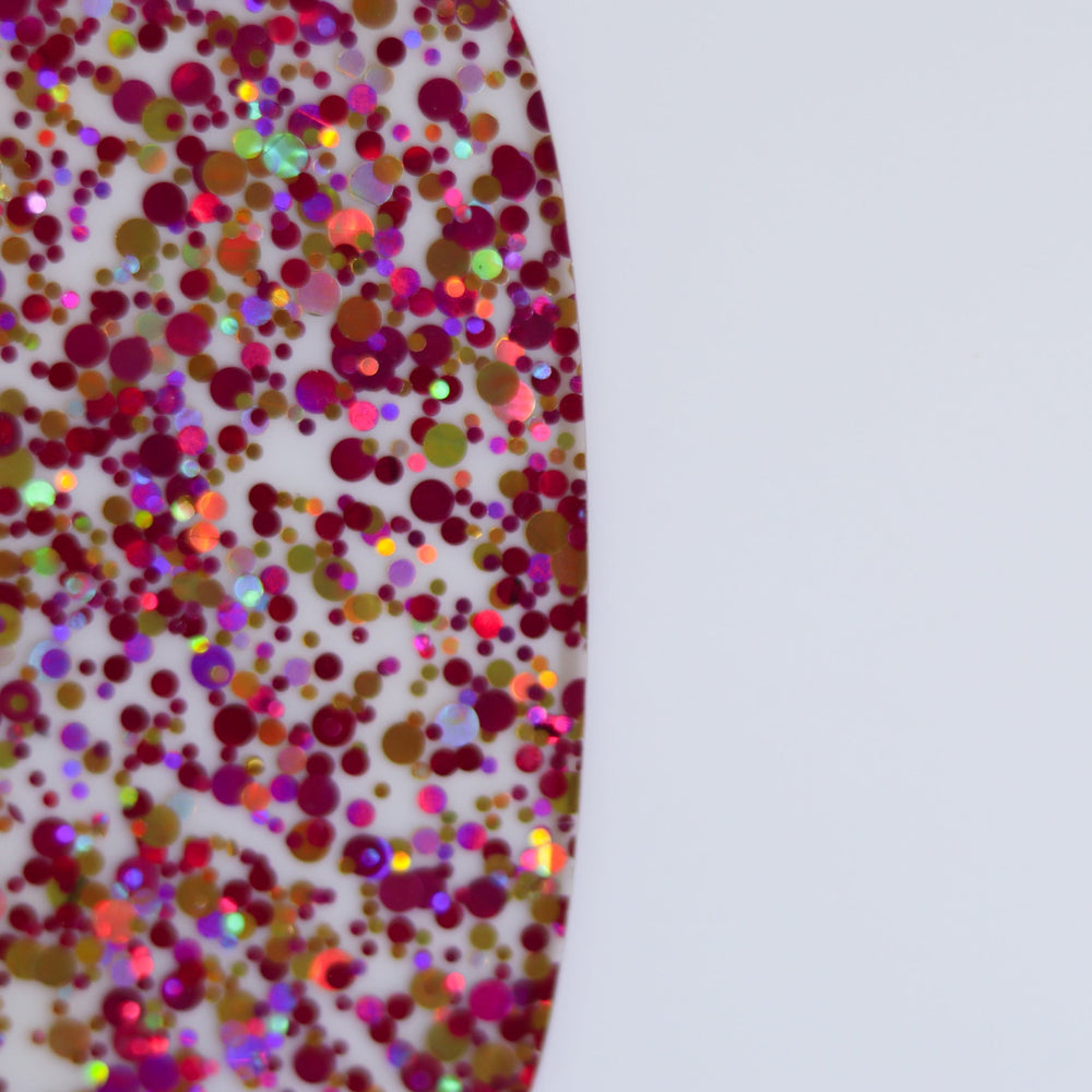 1/8" Pretty Pink Dots Confetti Acrylic Sheet - Acrylic Sheets