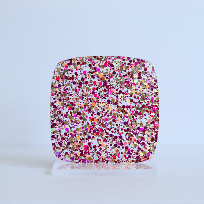 1/8" Pretty Pink Dots Confetti Acrylic Sheet - Acrylic Sheets