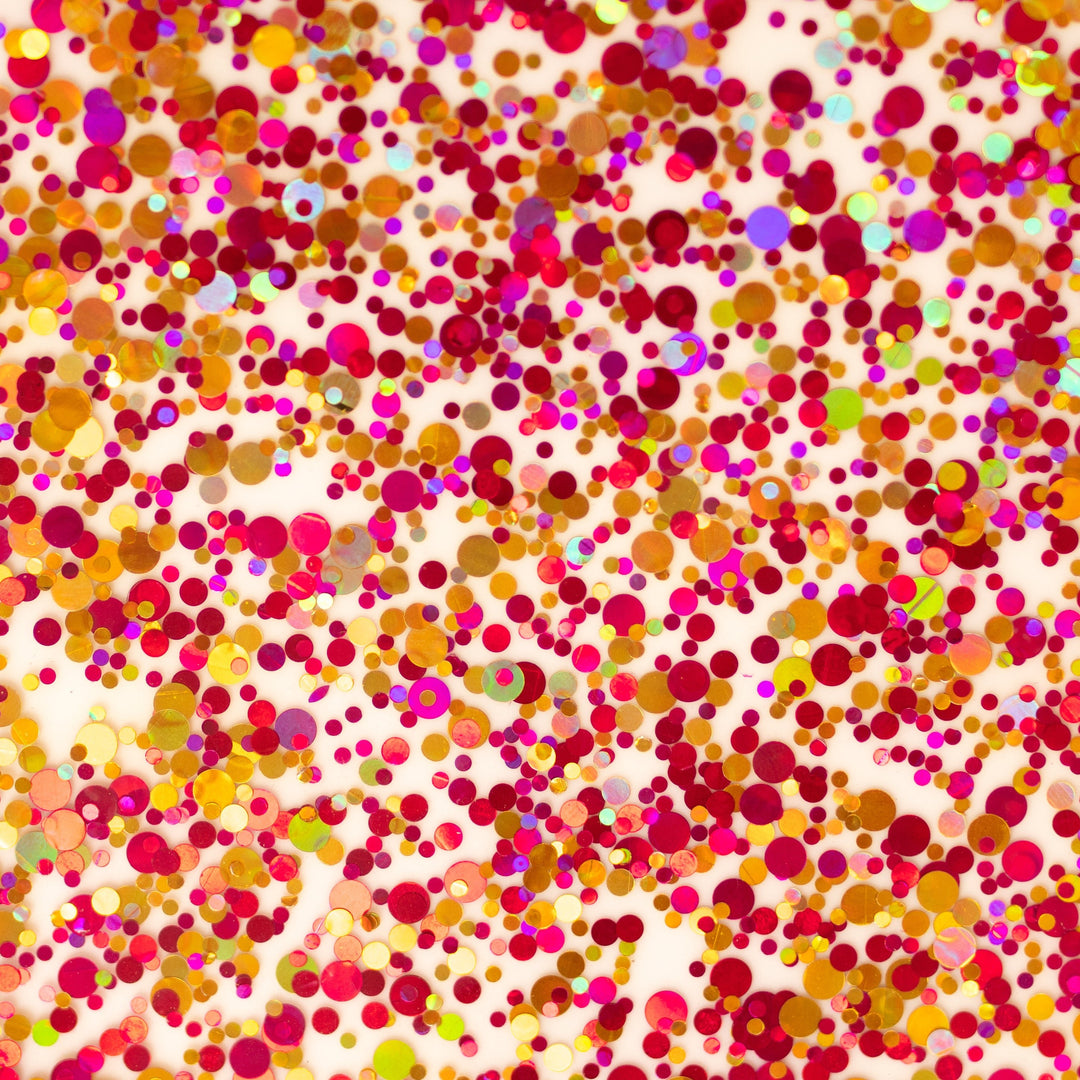1/8" Pretty Pink Dots Confetti Cast Acrylic Sheets - Acrylic Sheets
