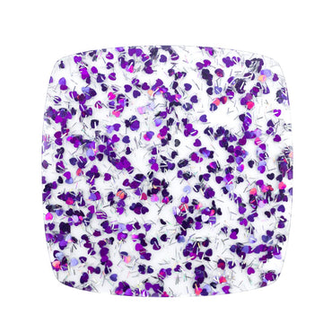 1/8" Purple Heart & Tinsel Shaped Glitter Cast Acrylic Sheets - Acrylic Sheets