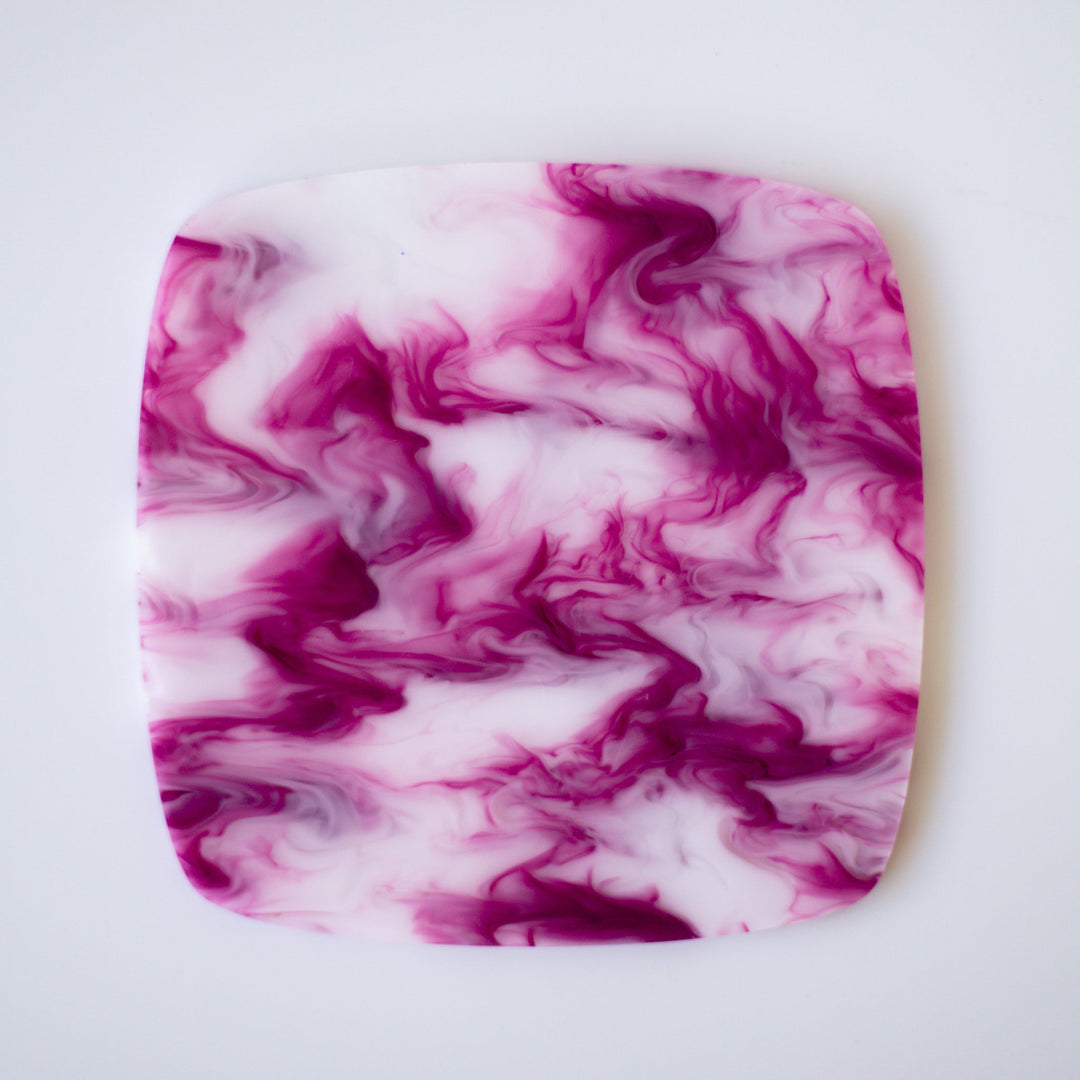 1/8" Raspberry Creme Swirl Acrylic Sheet - Acrylic Sheets