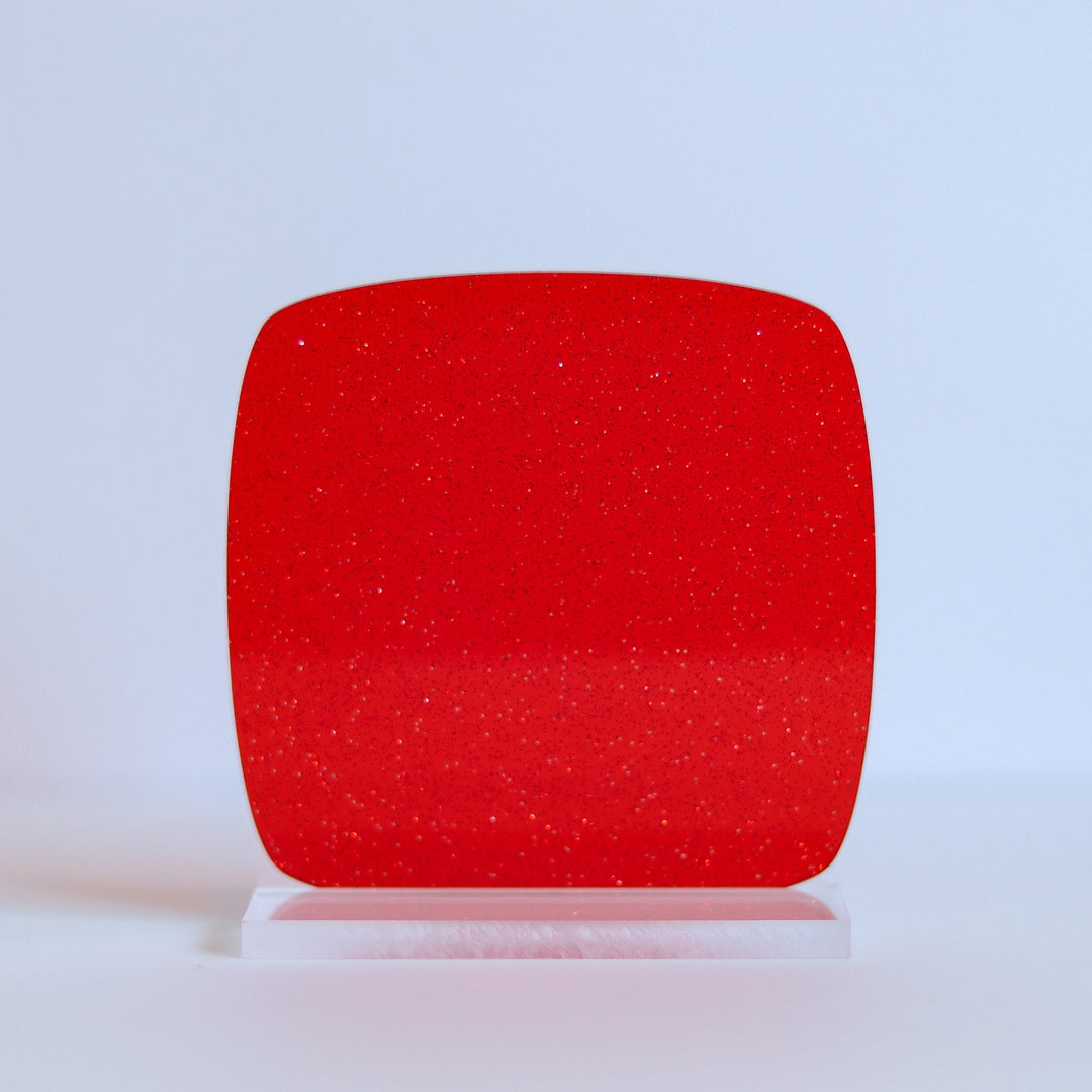 1/8" Red Glitter Jellies Acrylic Sheet - Acrylic Sheets
