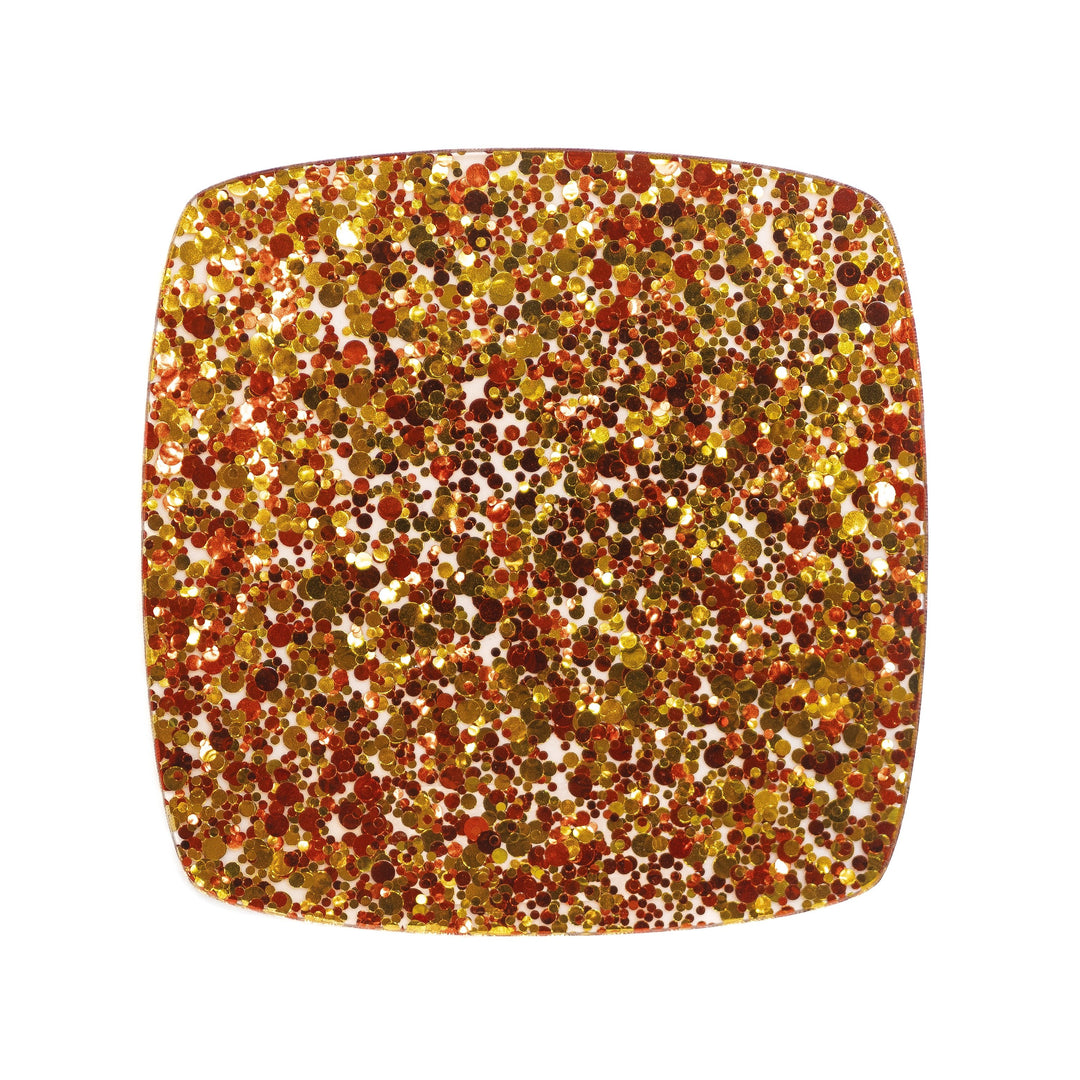 1/8" Red & Gold Glitter Dots Cast Acrylic Sheets - Acrylic Sheets
