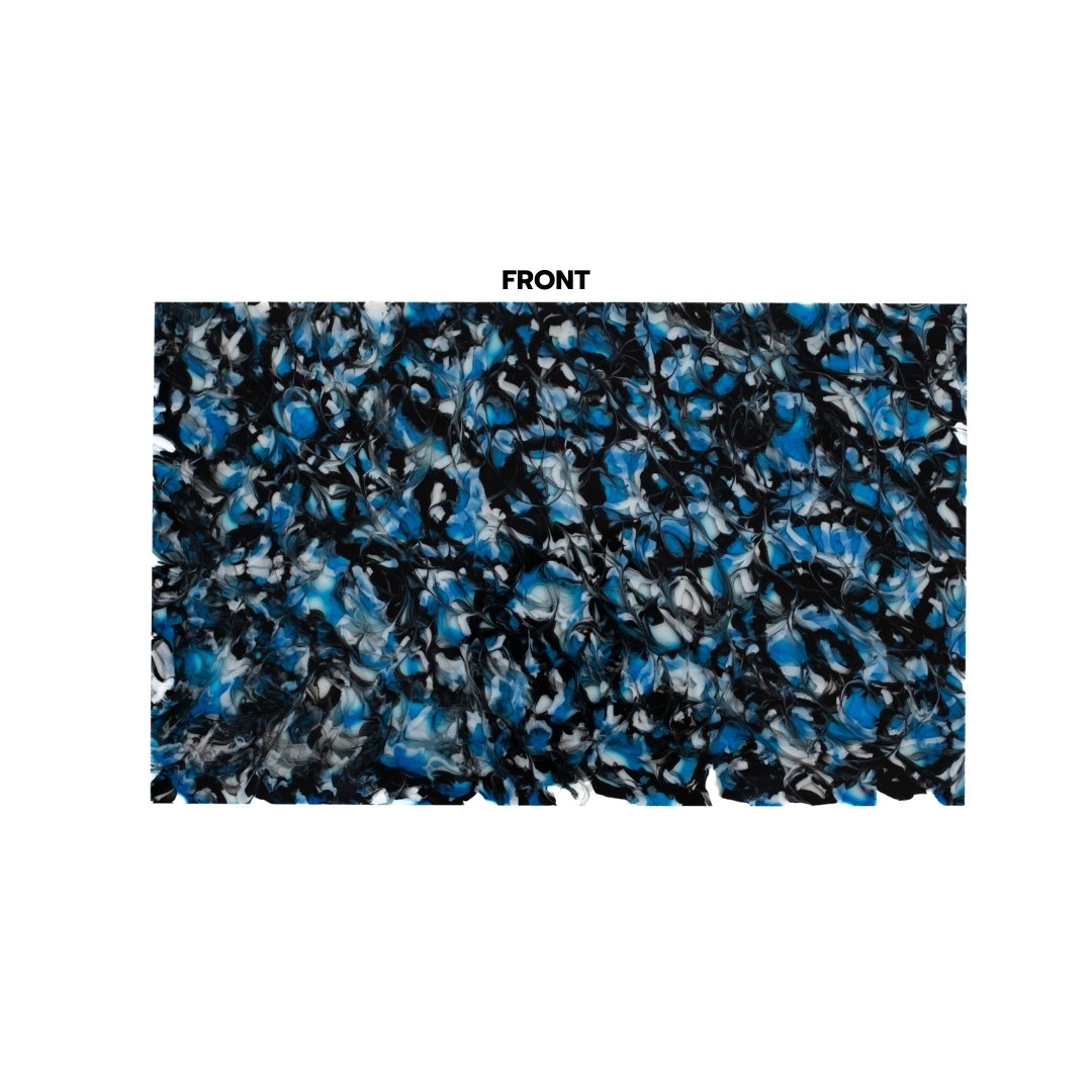 1/8" Rough Seas Paint Pour Cast Acrylic Sheets - Acrylic Sheets