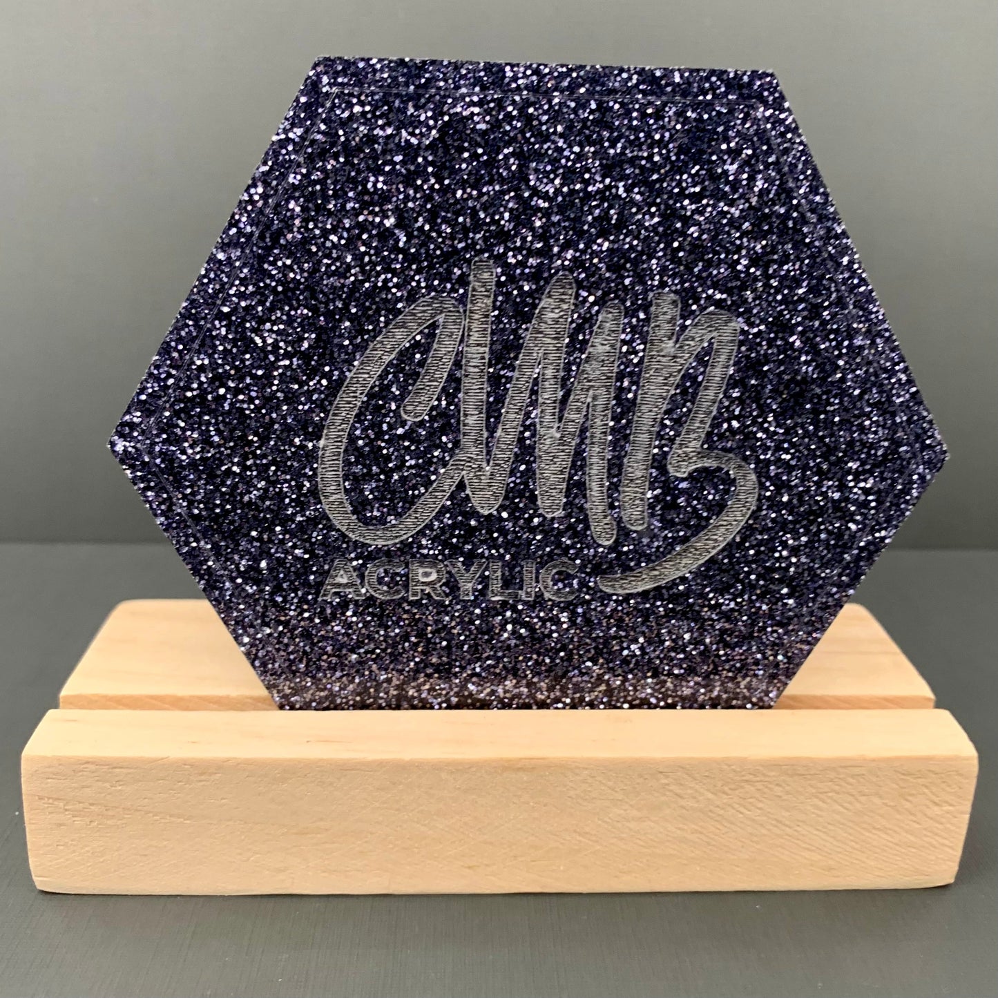 1/8" Steel Blue Glitter Acrylic Sheet - Acrylic Sheets
