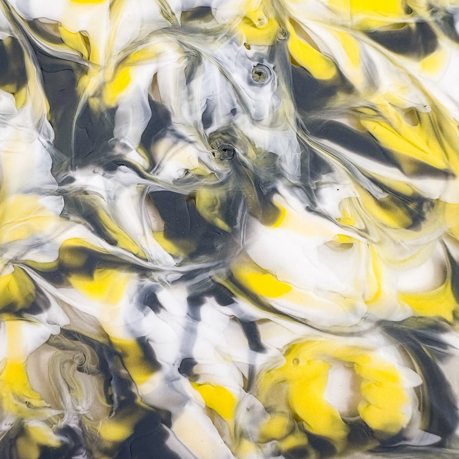 1/8" Sunshine on a Cloudy Day Paint Pour Cast Acrylic Sheets - Acrylic Sheets