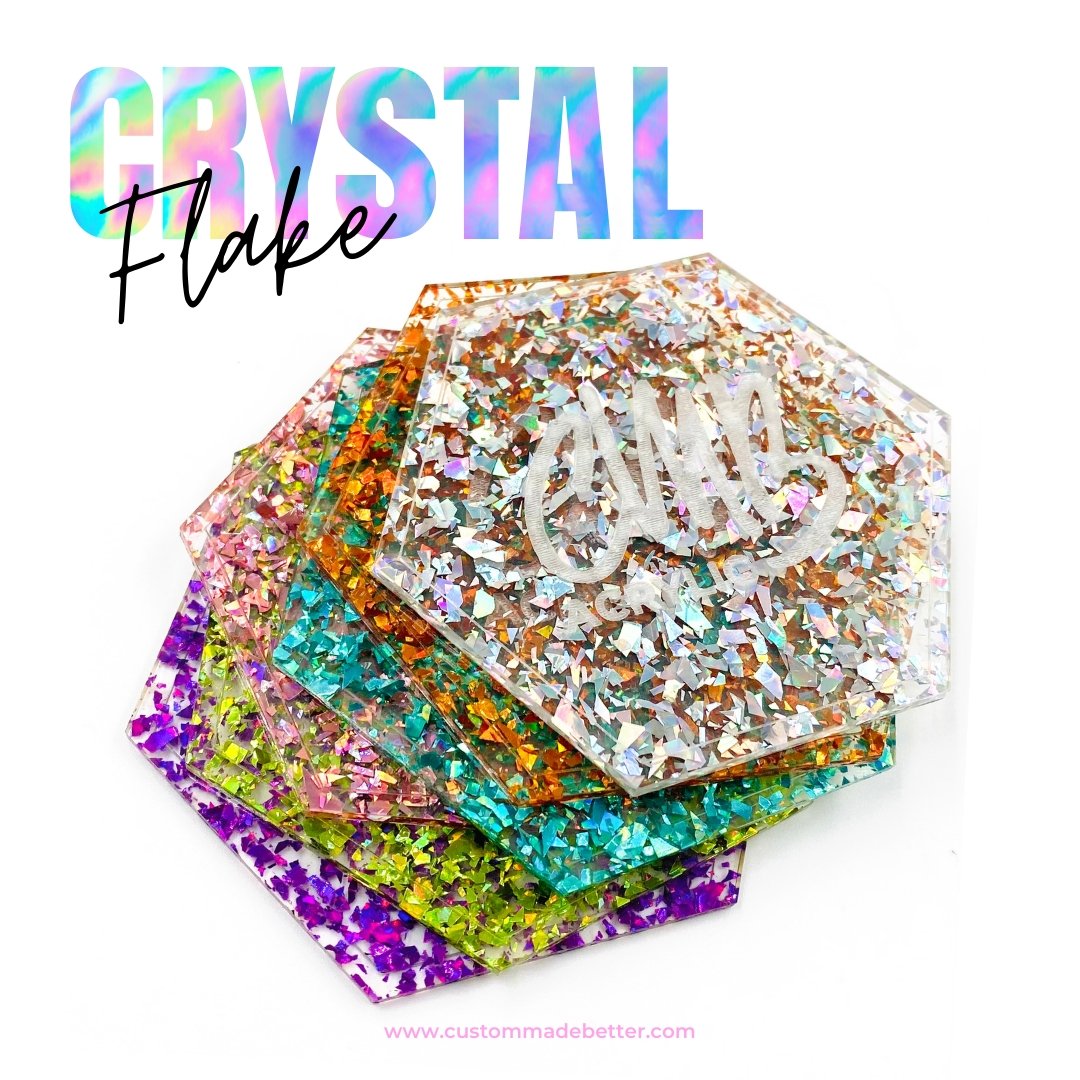 1/8" Teal Crystal Flake Acrylic Sheet - Acrylic Sheets