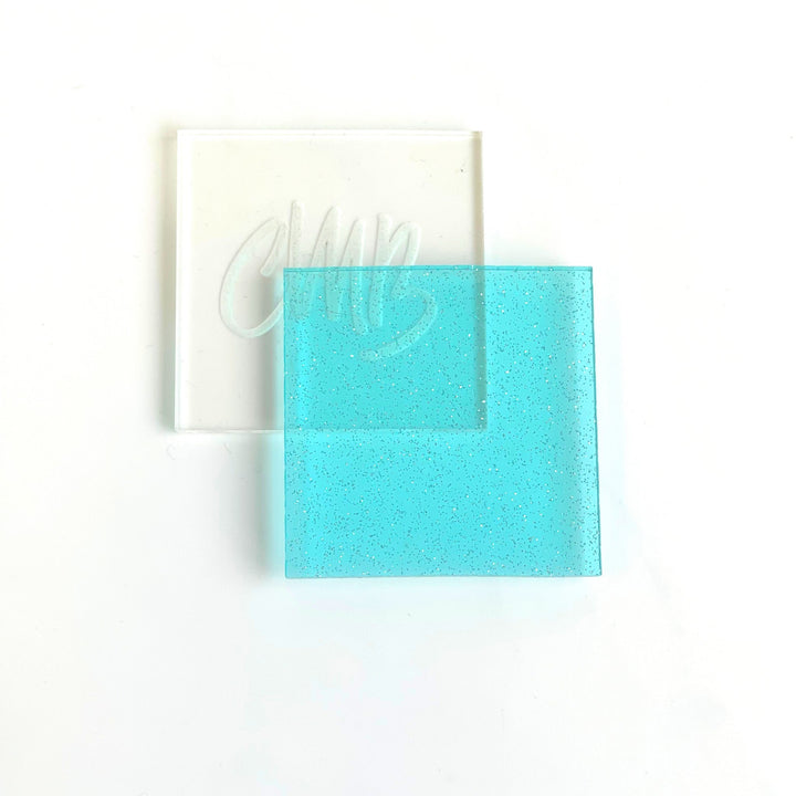 1/8" Teal Glitter Jellies Acrylic Sheet - Acrylic Sheets