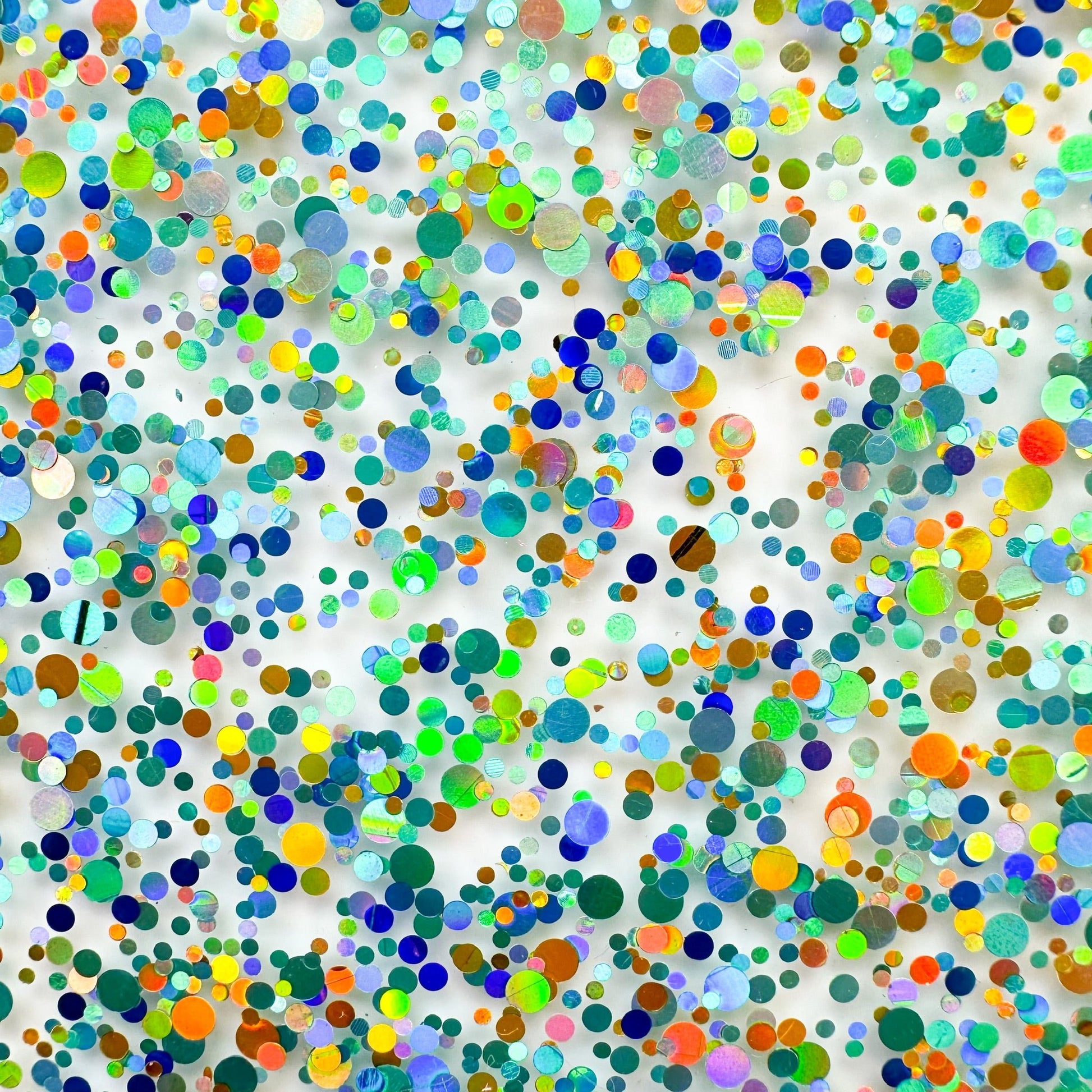 1/8" Totally Teal Dots Confetti Cast Acrylic Sheets - Acrylic Sheets