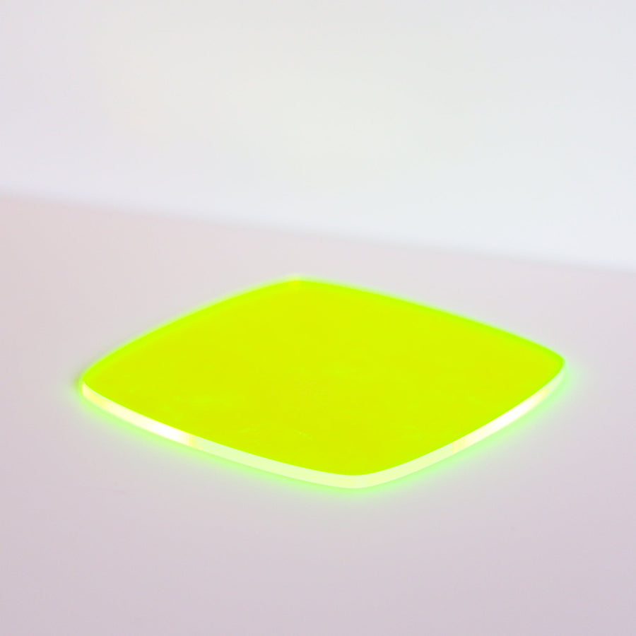 1/8" Transparent Fluorescent Lime Green Acrylic Sheet - Acrylic Sheets