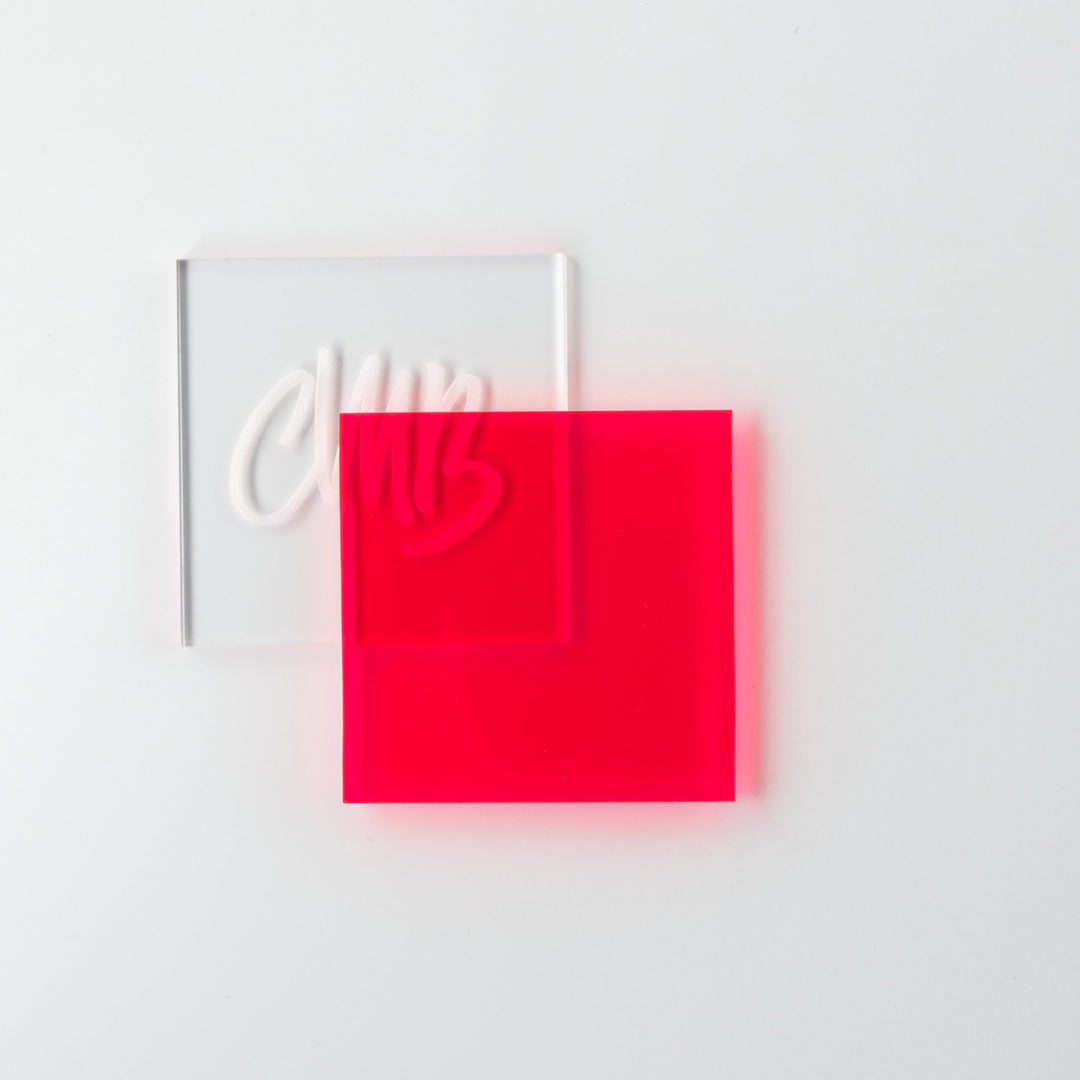 1/8" Transparent Fluorescent Pink Acrylic Sheet - Acrylic Sheets