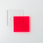 1/8" Transparent Fluorescent Pink Acrylic Sheet - Acrylic Sheets