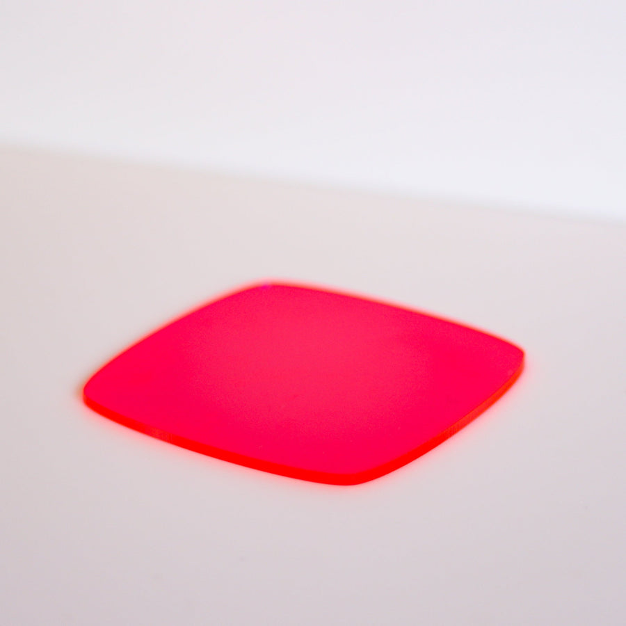 1/8" Transparent Fluorescent Pink Acrylic Sheet - Acrylic Sheets