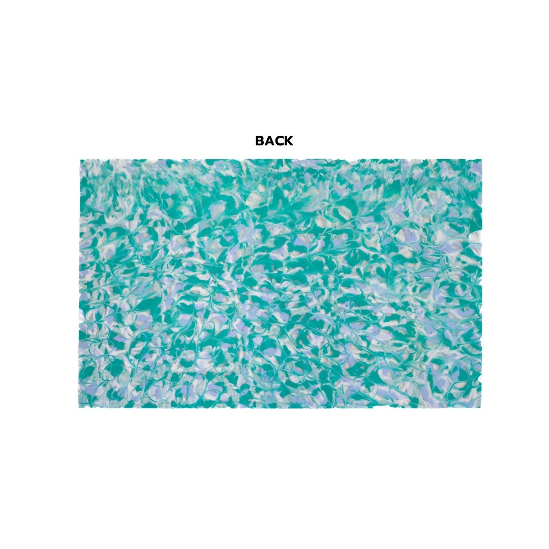 1/8" Tropical Seas Paint Pour Cast Acrylic Sheets - Acrylic Sheets