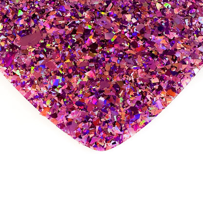 1/8" Valentines Purple Chunky Flake Glitter Cast Acrylic Sheets - Acrylic Sheets